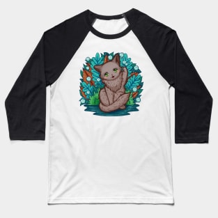 Kitty Final Boss Illustration Baseball T-Shirt